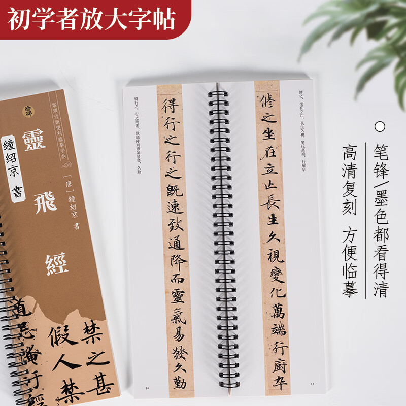 面碑钟绍京灵飞经小楷毛笔书法临摹原贴复刻近距离学习放大字帖 钟绍京《灵飞经》楷书毛笔临摹字帖