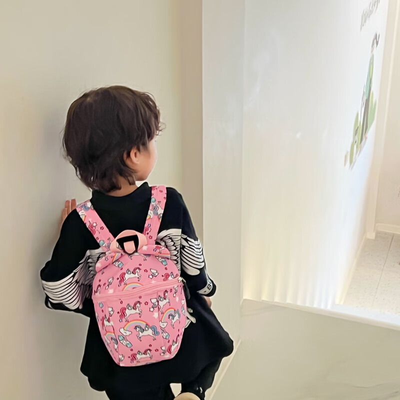 浪莎(langsha)长颈鹿黄色儿童小书包外出轻便双肩包防走失1-3岁女幼儿