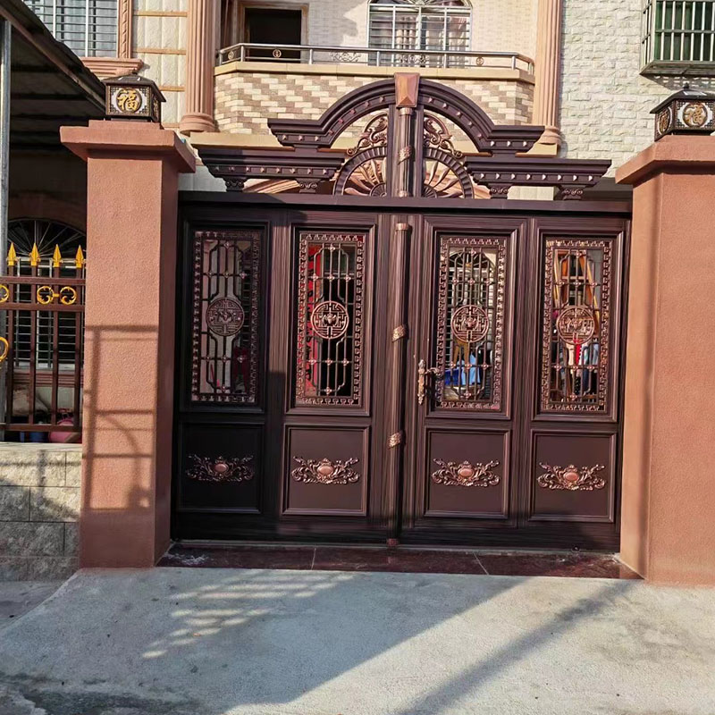 铝合金大门铝艺自建房进户铝合金外院乡村农村院子围墙庭院别墅门大门