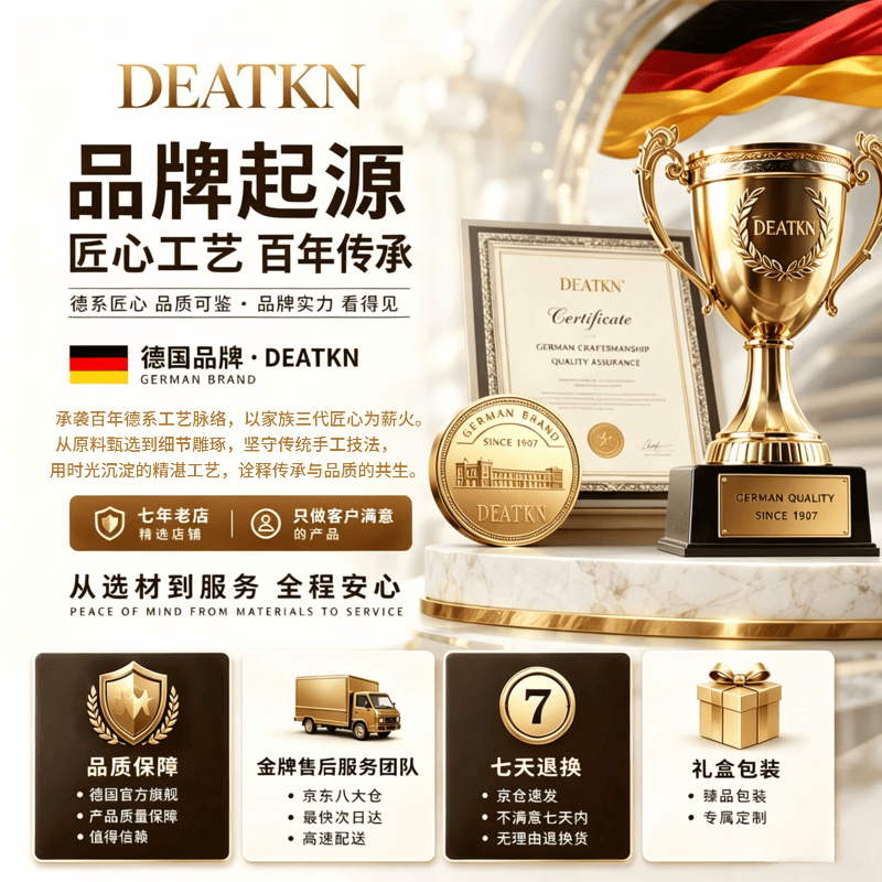 DEATKN陶瓷筷子抗菌防霉高级家用高档耐高温快子轻奢高端白色瓷筷景德镇 简约金如意陶瓷筷装 10双