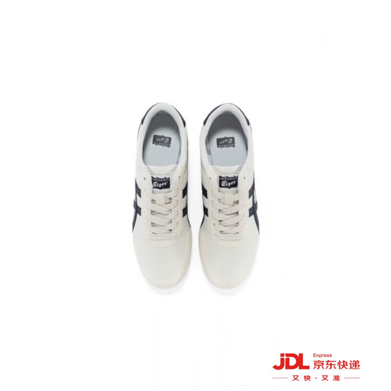Onitsuka Tiger鬼塚虎男鞋复古舒适轻便 运动休闲鞋女TRACK TRAINER 米色/蓝色 39.5