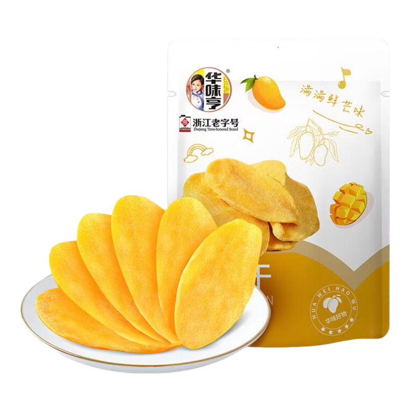 华味亨芒果干500g 休闲零食蜜饯果干果脯水果干零食家庭聚餐小吃量贩装 200g芒果干*1袋