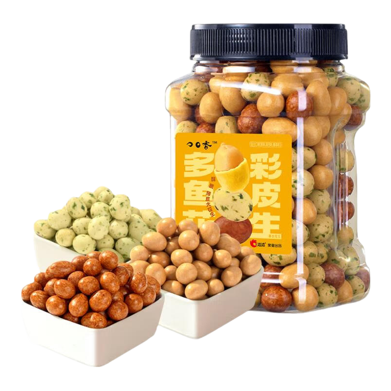 坚果进化论口口香鱼皮花生425g/罐 坚果炒货花生米网红休闲零食 1罐