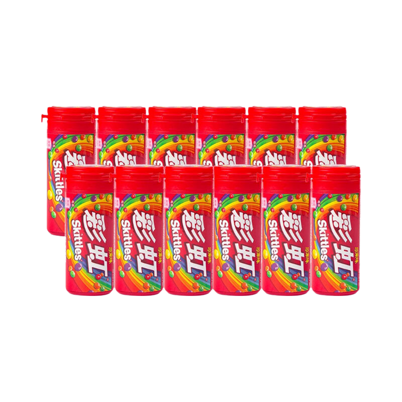 彩虹绿箭彩虹糖30g便携包装礼物儿童零食酸劲味软糖果罐装A 原果味【12瓶】