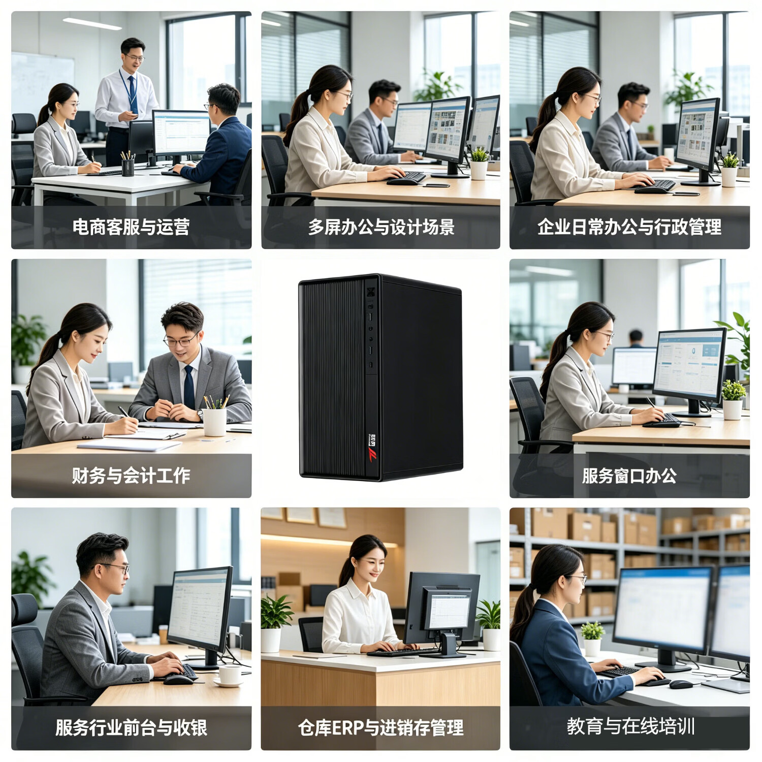 华硕(ASUS)电脑【酷睿i5-14400F】台式机独显整机办公游戏全能高配主机家用电竞直播设计企业补贴全套品牌机 酷睿i5+16G+628G+旗舰办公核显 华硕商务主机+25寸护眼显示屏