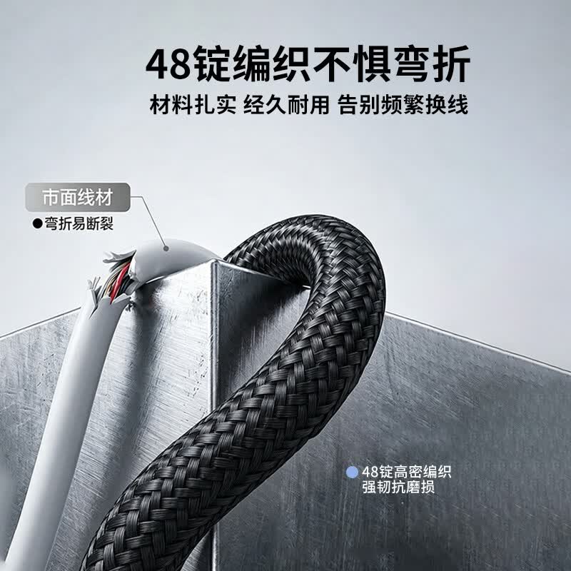 引威双TypeC全功能120W快充数据线Emark芯有线8K投屏传输连接笔记本华为苹果小米5A手机充电电脑硬盘盒 120W双向充电数据传输二合一8K投屏【2米】