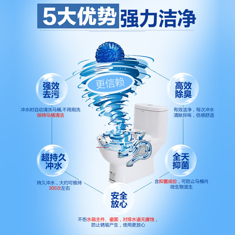 芳派洁厕宝香氛洁厕蓝泡泡马桶清洁剂洁厕块灵洗厕所强力去污尿碱黄渍 2块