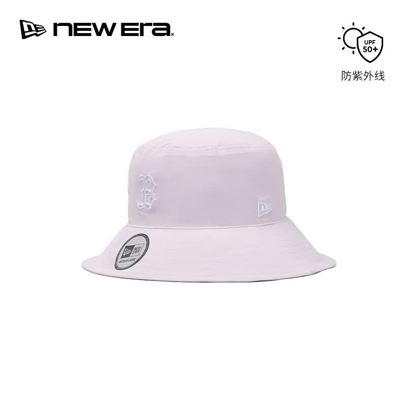 NEW ERA纽亦华26新品MLB轻薄防晒字母运动户外渔夫帽 男女同款NE 14904947-粉色/波士顿红袜队 ML