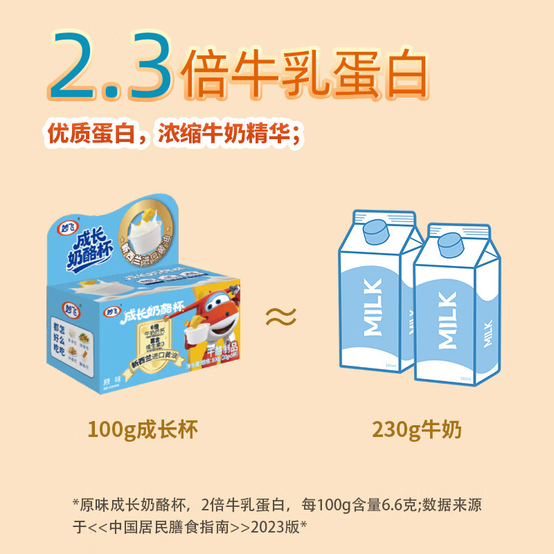 妙飞超级飞侠奶酪杯 (100g/盒) 健康营养儿童零食成长杯 【精选组合】成长奶酪杯原味*2盒+ 草莓味*2盒