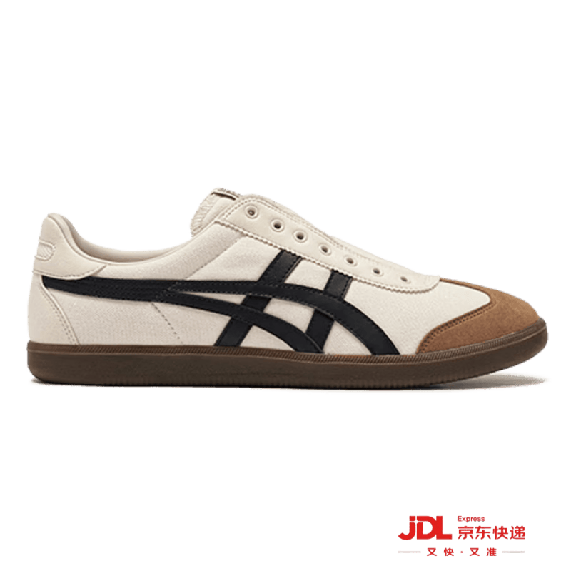 Onitsuka Tiger鬼塚虎运动休闲鞋懒人一脚蹬男女鞋TOKUTEN SLIP-ON 米色/黑色 42.5