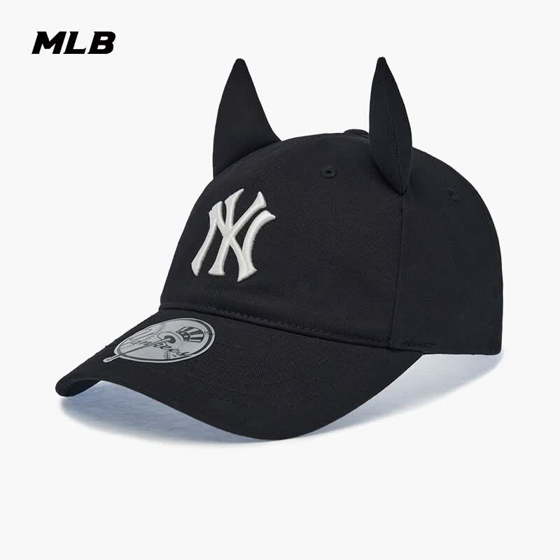 MLB官方 男女同款韩系百搭显脸小软顶运动棒球帽26夏季新款CPB20 纽约洋基队/黑色 均码