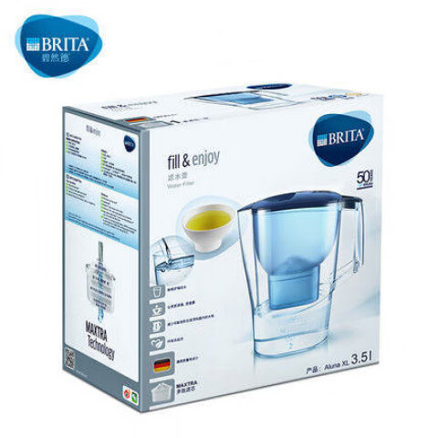碧然德brita碧然德滤水壶过滤水壶家用净水壶净水器Aluna3.5升蓝 蓝1壶1芯，标准版滤芯