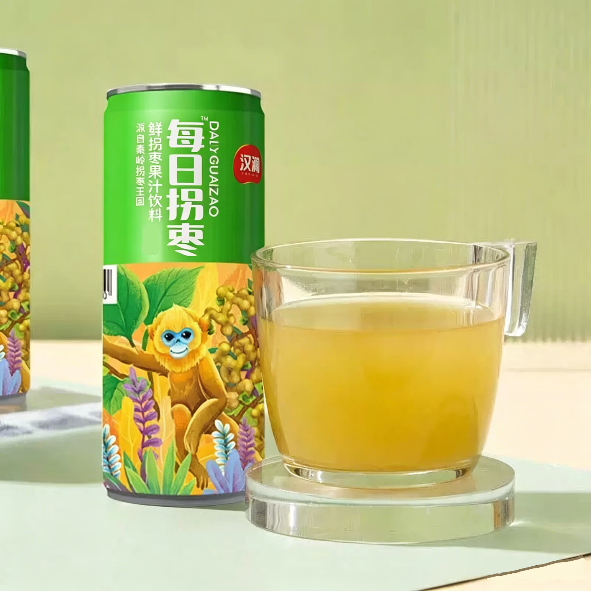 汉澜陕南特产汉澜新鲜拐枣原浆饮料原榨果汁饮料12瓶整箱礼盒 240ml×12罐/箱