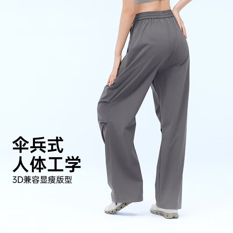 VVC休闲裤阔腿防晒裤新款春秋高腰宽松户外直筒裤BZ 星河灰 M 【160-165cm 50-60kg】