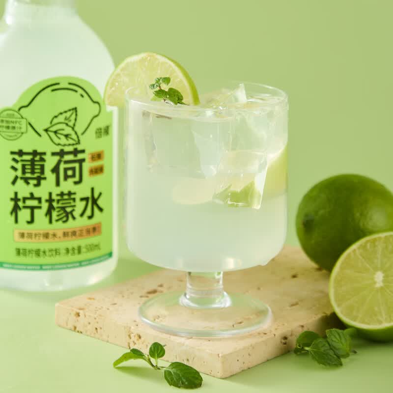 倍檬薄荷柠檬水低糖0脂肪夏日新鲜清爽高纤低卡果蔬汁饮料解腻柠檬水 【整箱实惠】750ml*12瓶