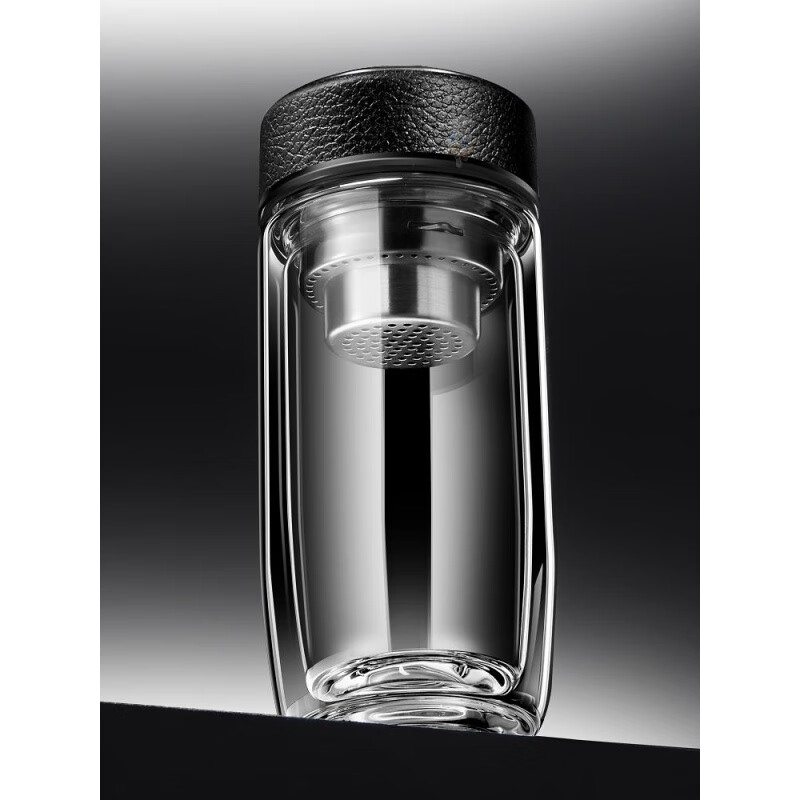 拓进德国进口品质钢化玻璃杯鹅蛋耐摔子大容量双层加厚男女士商务泡茶