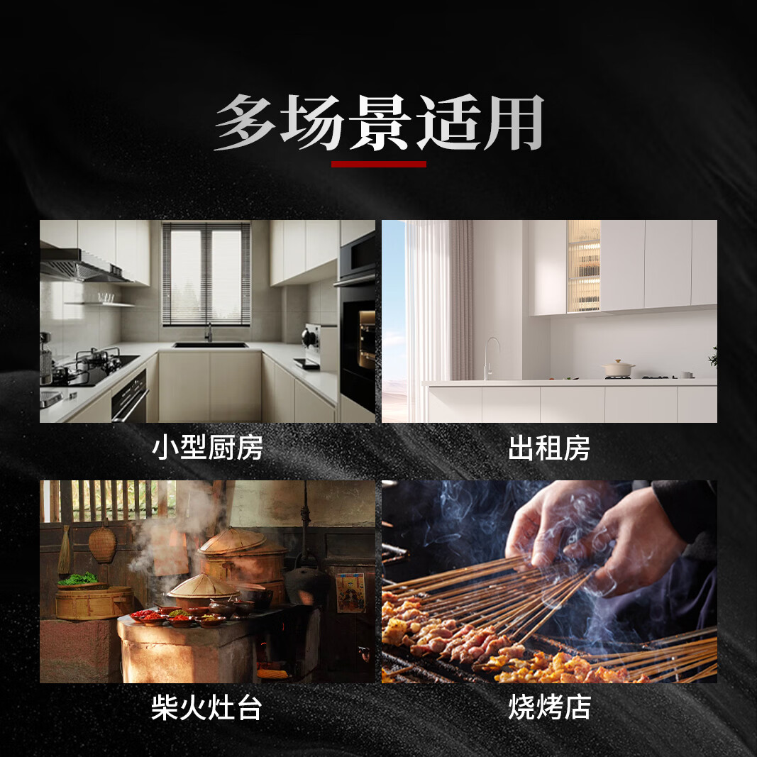 保力克厨房家电抽烟机大吸力油烟机家用不锈钢顶吸排油烟机出租房抽油烟机简易安装吸烟机 【升级面板70×40】8寸1米管(20cm管口径)