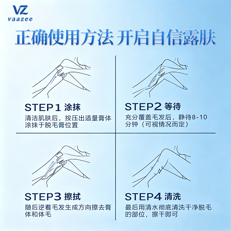 VAAZEE德国专研脱毛膏女士专用私密处腋下腿毛青少年男士胡子男女士通用 单支装【临时应急】0痛感0黑点 脱毛膏非永久去艮不再生长医用脱毛京棟自蓥部分次日达