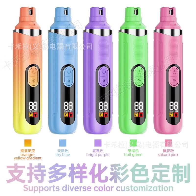 爱丽丝（IRIS）宠物磨甲器猫咪狗犬指甲剪电动移动充电锉刀修甲器打磨 宠物修脚套装+指甲套 LED数显-磨甲器
