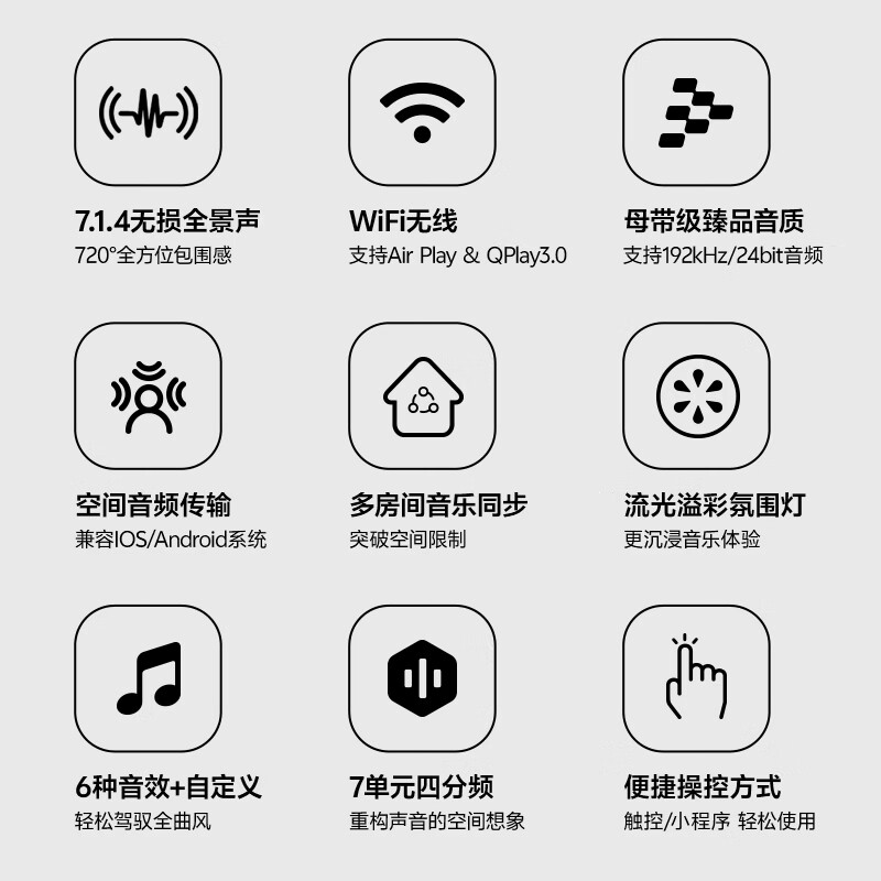 杰科(GIEC)Q30全景声无线音箱 HiFi音箱发烧级 WiFi音箱 蓝牙家用室内音响 2026 新款 520 送男友礼物 Q30全景声无线音箱(送QQ音乐超级会员)