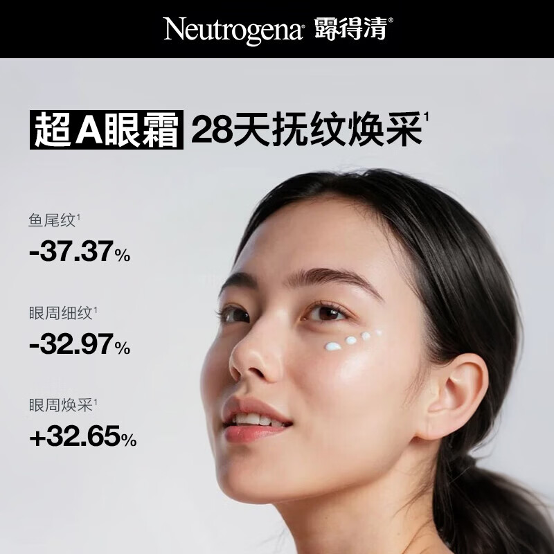 露得清（Neutrogena）超A醇眼霜15ml早C晚A抗皱淡细纹紧致眼部生日礼物送女友 [品牌旗舰]超A醇抗皱眼霜*1