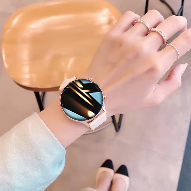 华为手机通用2026新款年智能手表女士watch心率血压监测蓝牙礼物移动电源 顶配版满天星金微信QQ提醒+接听