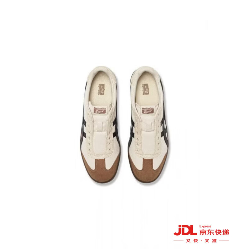Onitsuka Tiger鬼塚虎运动休闲鞋懒人一脚蹬男女鞋TOKUTEN SLIP-ON 米色/黑色 42.5