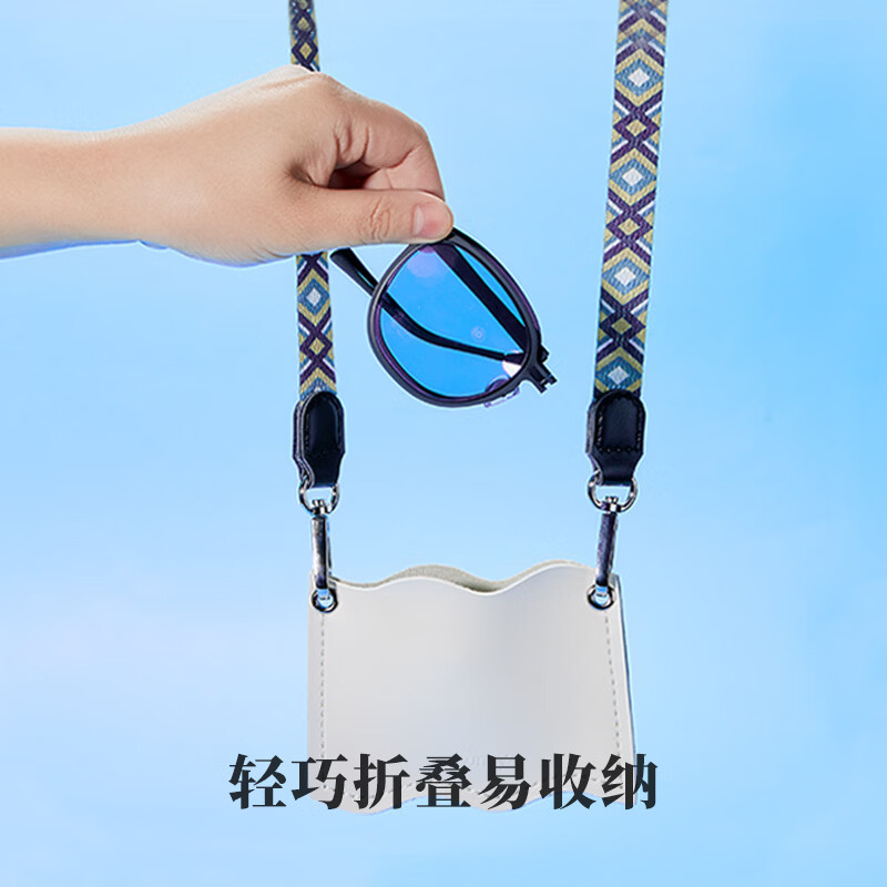 OhSunny金属折叠墨镜高级防晒太阳眼镜时尚偏光防紫外线 午夜黑