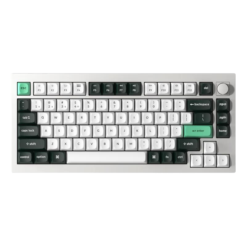 Keychron Q1HE 81键 三模机械键盘 白色 星云轴 RGB