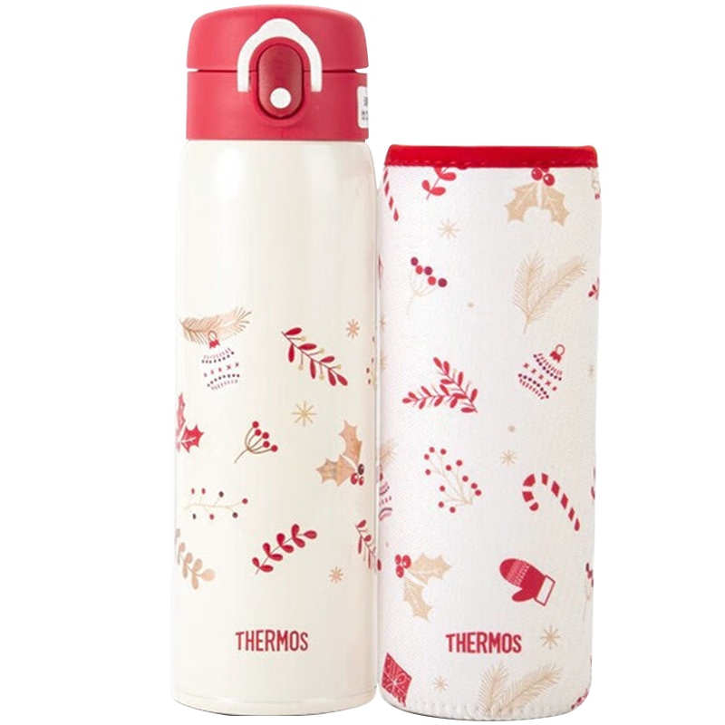 膳魔师（THERMOS）儿童保温杯大容量女士便携不锈钢水杯生日礼物定制学生小红帽系列 保温杯 500ml 附带杯套