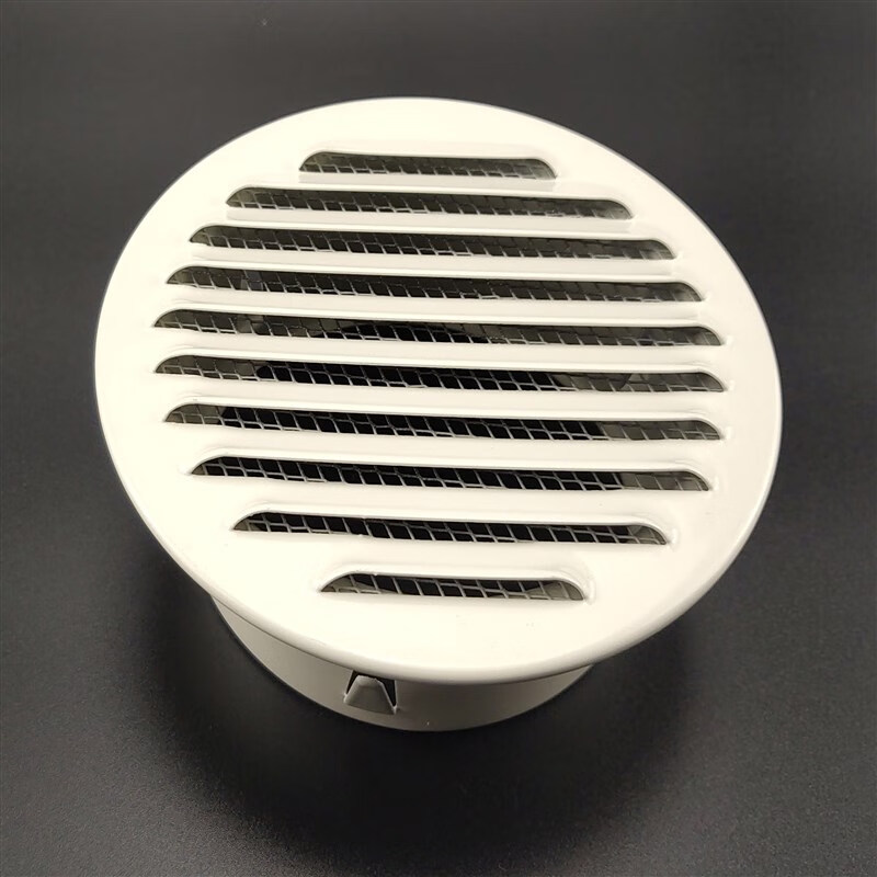 中掌柜排风口网罩 铝合金新风空调排风出风圆形百叶通风口盖网罩换