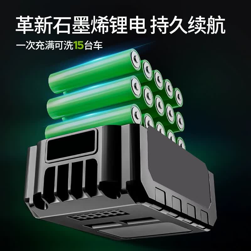 雷驰豹无线锂电高压洗车水枪强劲大水压力家用洗车洗地便携全能清洗神器 【德系涡轮无刷机】96Vh双电池/10节2电1充/10米水管*六合一/塑箱 德国顶配水枪+终身质保+送收纳箱+运费险+七天试用
