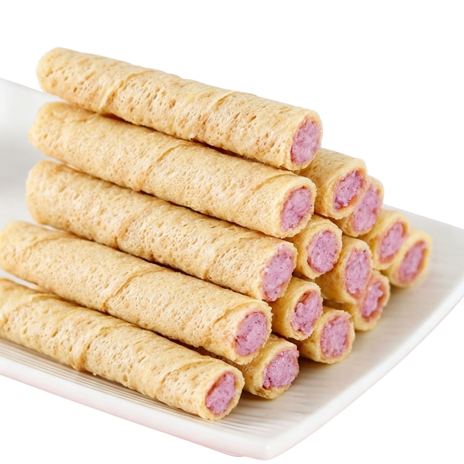 香芋牛奶蛋酥卷浓郁夹心松脆蛋卷饼干奶香解馋小零食品整箱 香芋牛奶蛋酥卷200g*2箱【共16包】
