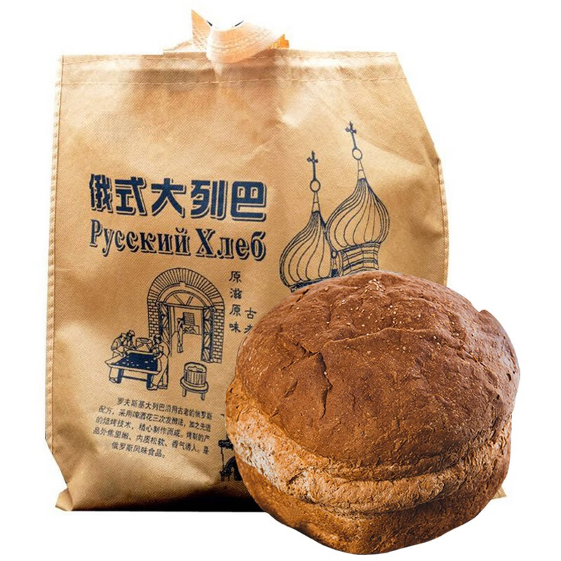 罗夫斯基俄罗斯风味大列巴全麦750g无加蔗糖无油炸东北哈尔滨特色代餐面包