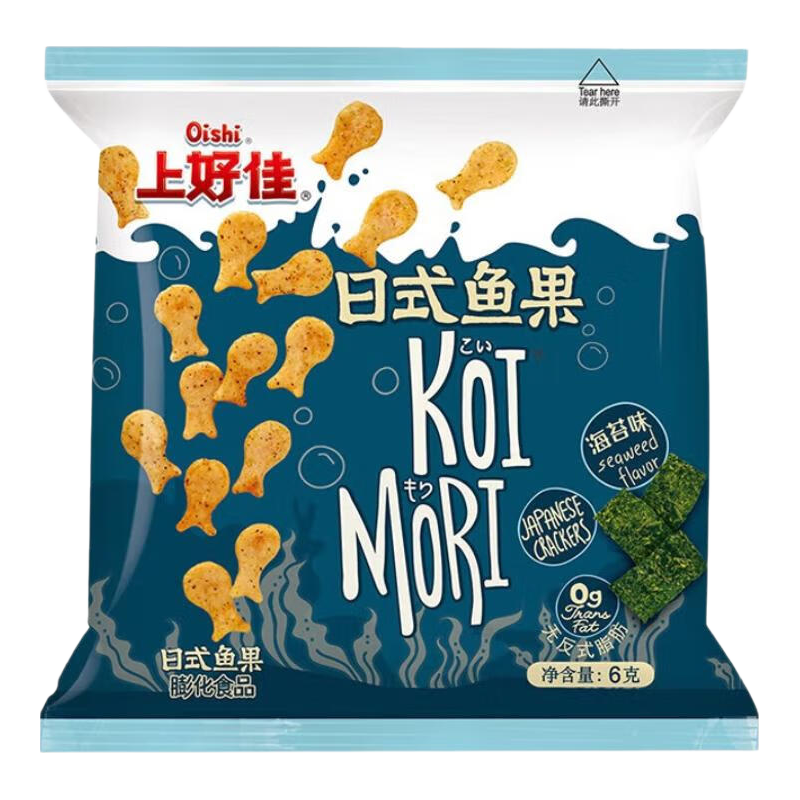上好佳休闲小零食 膨化食品虾片虾条小包装5-6g 42包（口味随机）