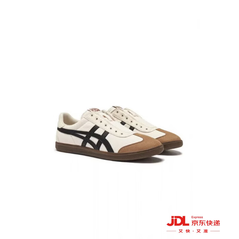 Onitsuka Tiger鬼塚虎运动休闲鞋懒人一脚蹬男女鞋TOKUTEN SLIP-ON 米色/黑色 42.5