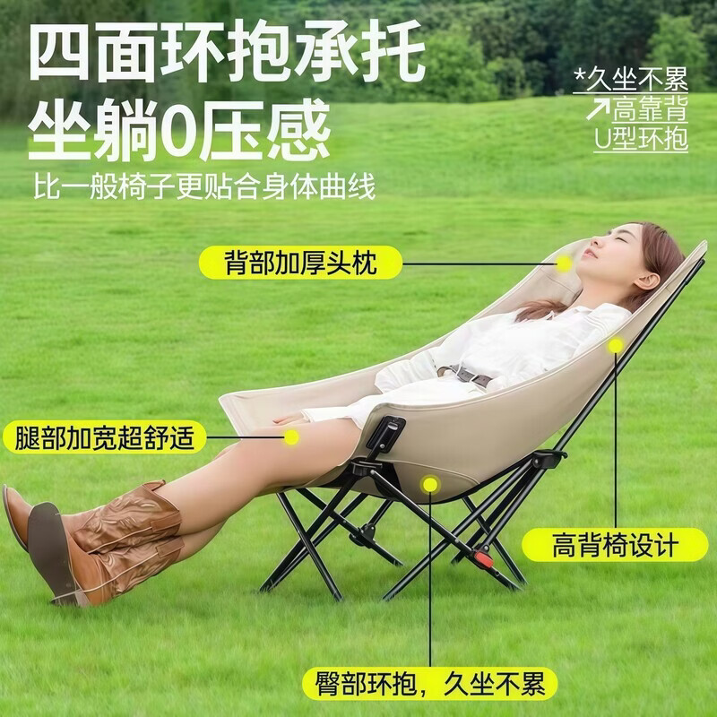 四挡可调节躺椅简易折叠床便携月亮椅办公室午休四挡调节躺椅躺床 【四挡可坐可躺】清新绿 标准