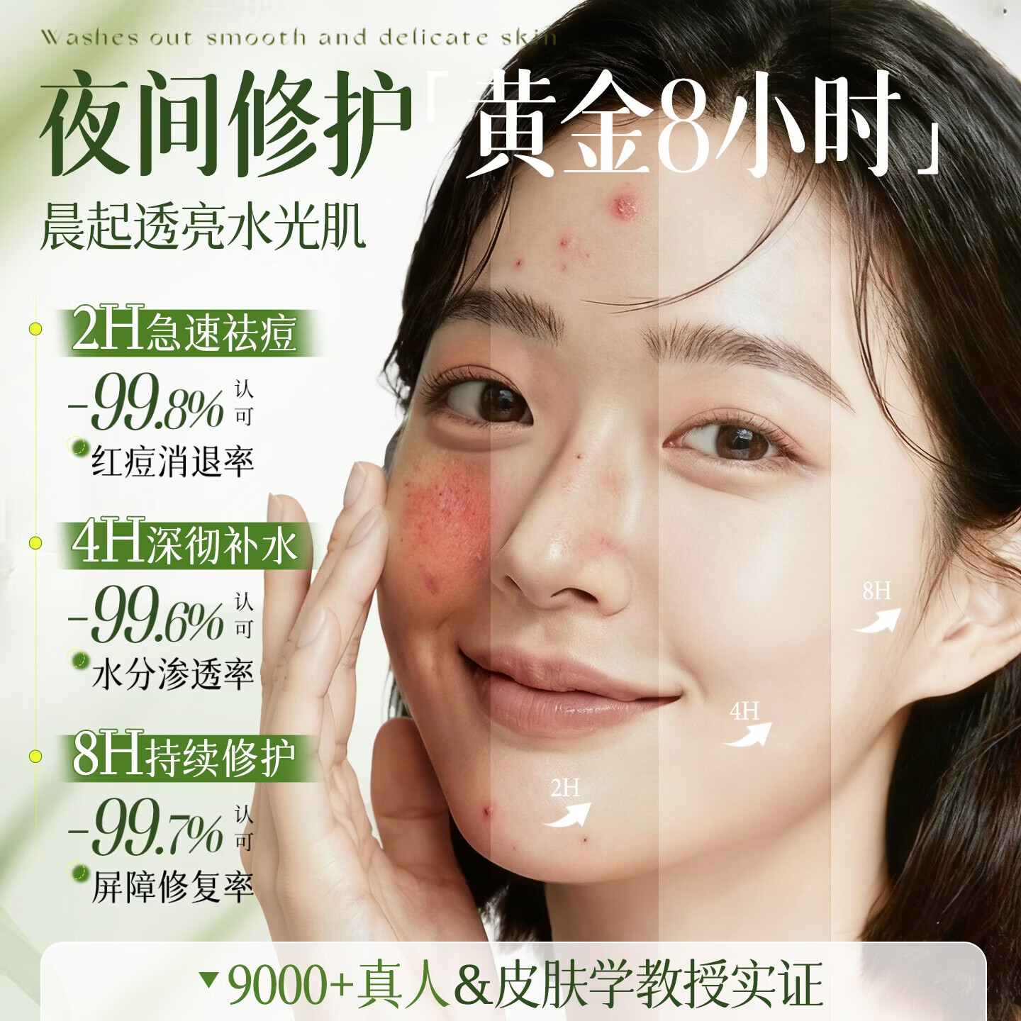 ORGINESE积雪草睡眠面膜晒后修复泥补水保湿去痘印收毛孔免洗涂抹式男女士 200g 【夜间SPA】