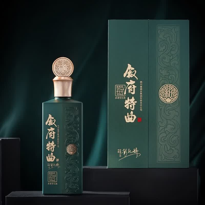 叙府特曲 四川宜宾五粮浓香型白酒52度 真实年份老酒调味高度白酒 52度 500mL 6瓶 叙府特曲绿