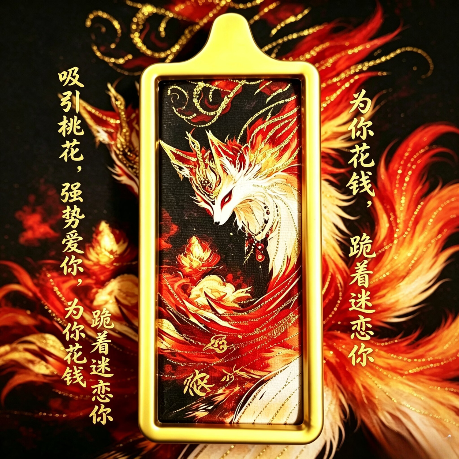 宝诗歌肖战都爱你异性桃花吸引对方为你花钱爱你久九尾狐吊坠项链 狐仙职场为你花钱(供请)