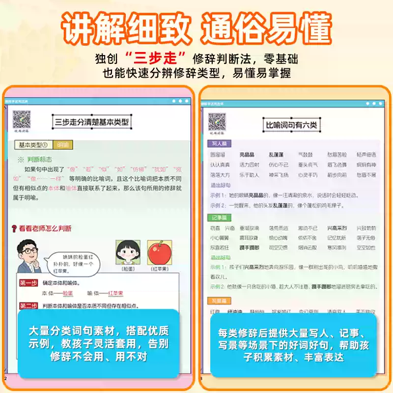 峰阅万卷「小学必备」造句觉醒+修辞手法写出来+用加法写作文 好词好句积累 小学语文作文素材边读边练 视频同步讲解 小学全阶段通用 在田图书 造句觉醒+用加法写作文