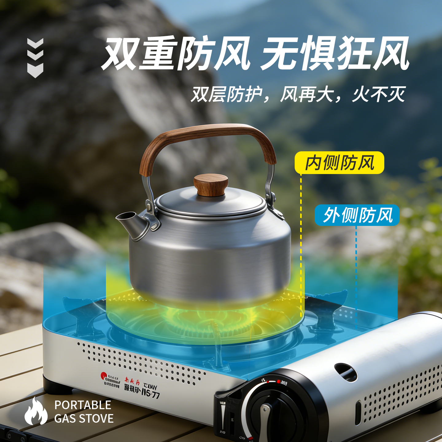 脉鲜2.1KW节能卡式炉燃气灶 户外野餐便携卡磁炉 防风瓦斯炉具燃气 定制款卡式炉+收纳箱