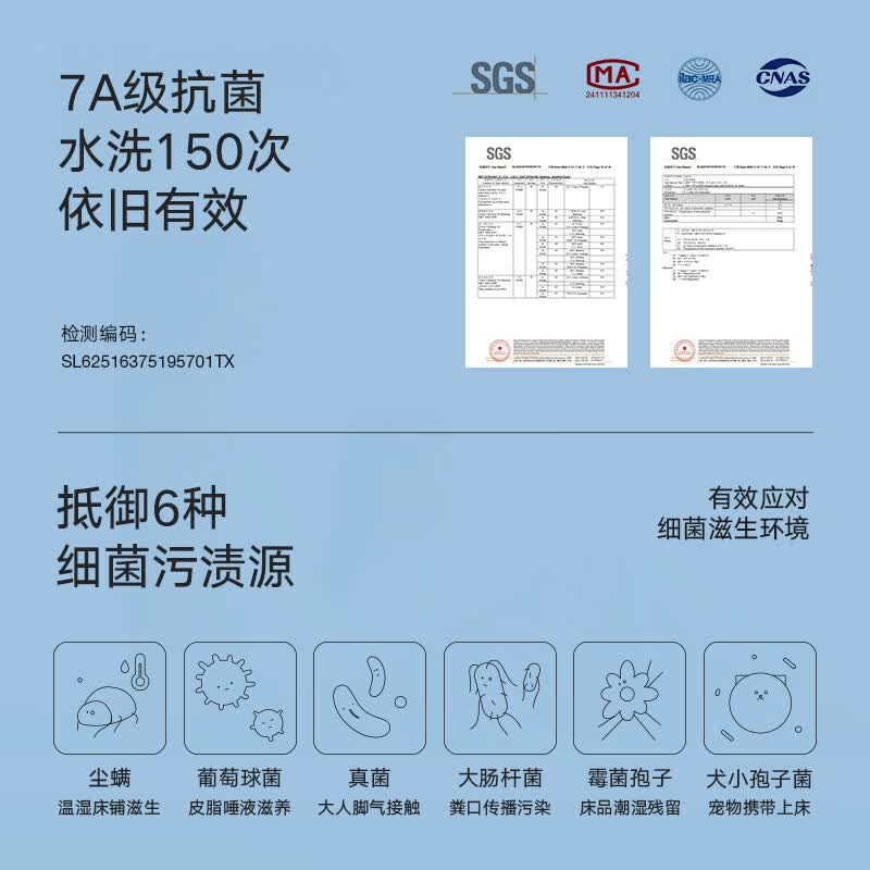 美朵嘉(MEDOGA)26新款Air凉感床笠床罩全包7A级抗菌高弹力透气床单1.8x2米无痕套 冰川蓝【床笠+凉感双枕套】三件套 1.8米床(180cm*200cm*30cm)