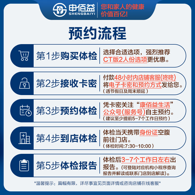 D美年大健康瑞慈体检尊享CT体检F套餐中青老年全国门店通用体检卡 CT版(1人)(美年瑞慈) 2个工作日内店铺客服(咚咚)发您电子卡密自主预约