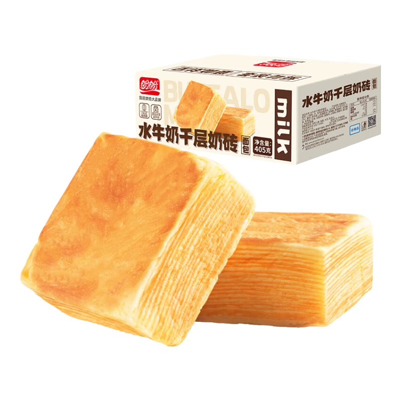 盼盼谷物主义水牛奶千层吐司面包405g约9枚 6.9元 - 折送网