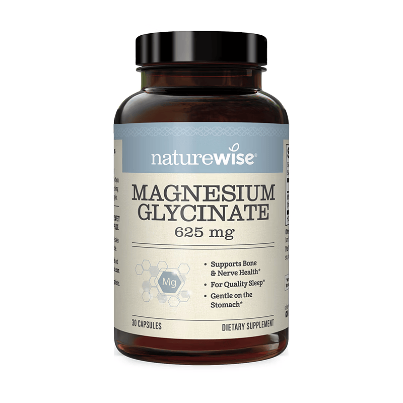 自然薇萃(naturewise)甘氨酸镁中老年改善睡眠维生素镁补充剂缓解情绪压力焦虑护心血管 【中老年安稳入睡调节情绪】 30粒*1瓶