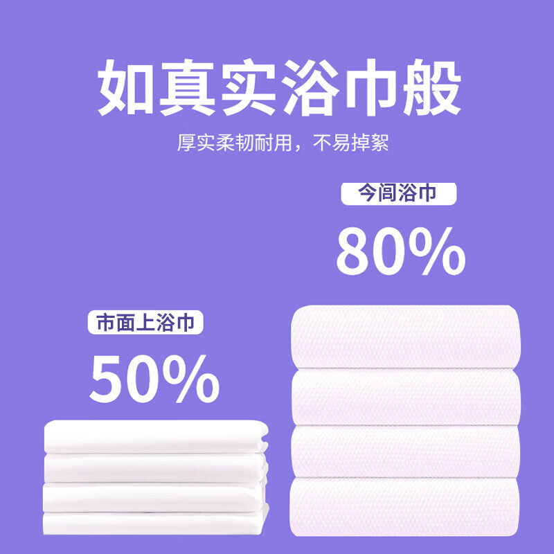 【精选好物】一次性浴巾毛巾加厚加大便携旅游干湿两用吸水户外健 一次性绵柔浴巾2包