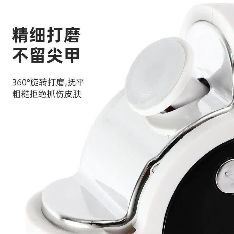 飒望【德国】电动指甲刀磨剪一体全自动指甲剪手脚两用老人儿童专用防夹肉指甲钳美甲打磨机指甲剪 象牙白【液晶数显 剪磨一体】 夜灯照明设计 三档转速调节