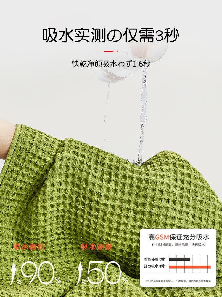 TOSFU日本浴巾女款纯棉100全棉家用吸水不掉毛大人速干男款裹全身 量子灰(浴巾+毛巾)【抗菌防螨遇水更柔】 Tosf