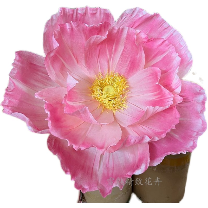 纸艺花 高端染色渐变花婚庆路引道具花舞台布置装饰婚礼现场立体l 3朵